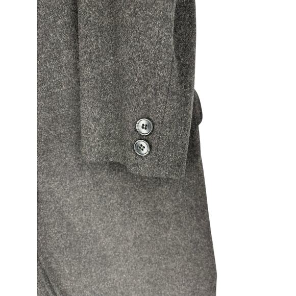 Vintage Cloth Made By Crombie Aberdeen Scotland Mens Overcoat Size 44 Gray - Picture 5 of 12